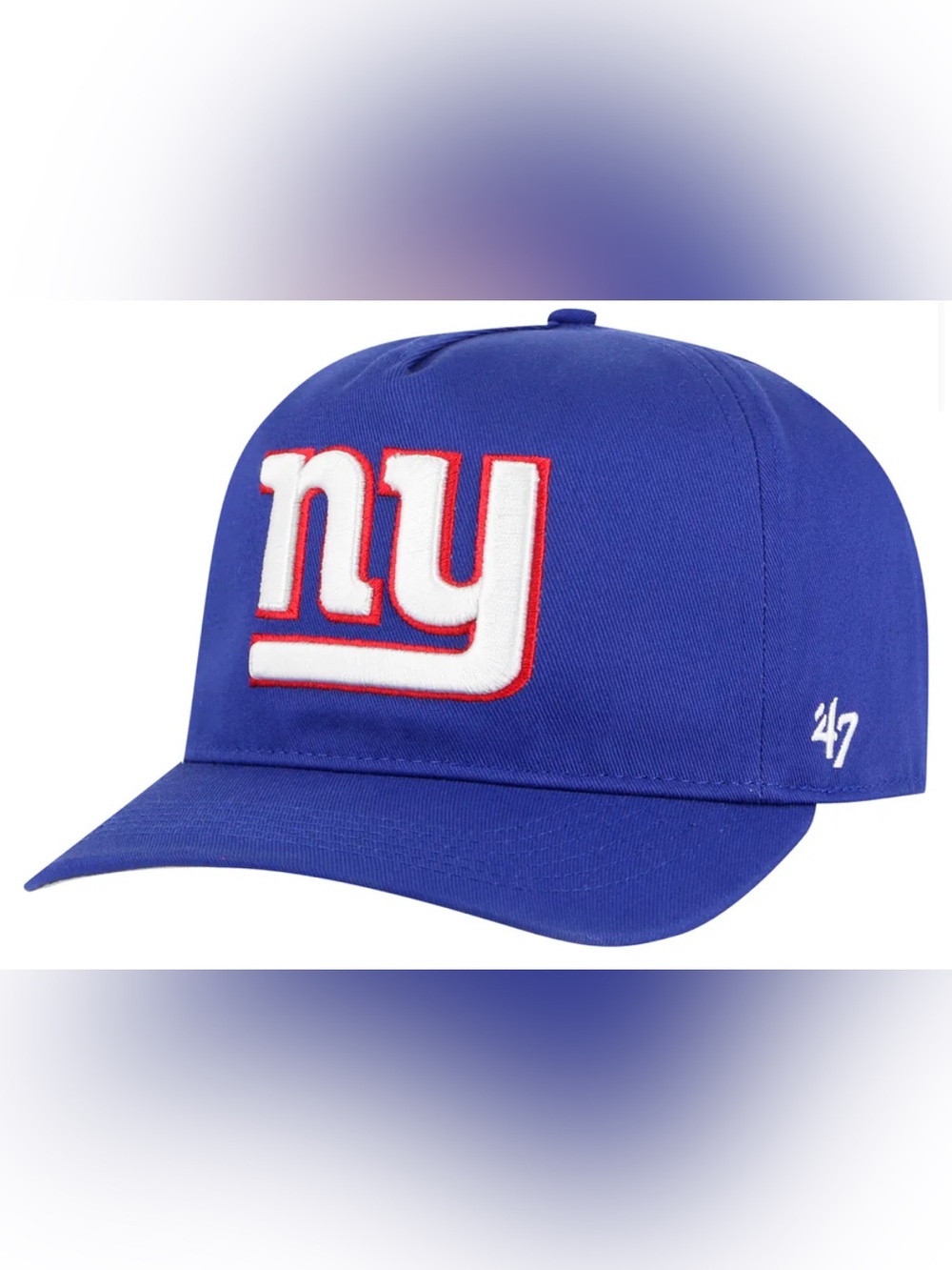 47 Kids Royal Blue New York 'NY' Logo Baseball Cap with White and Red Trim